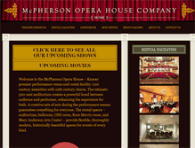 Tablet Screenshot of mcphersonoperahouse.org